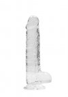 Realistyczny penis na przyssawce dildo clear 20 cm