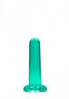 GŁADKIE DILDO KOREK ANALNY NA PRZYSSAWCE ZIELONY 13 CM