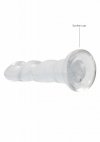 Dildo analne z wypustkami na przyssawce transparentne  17,8 cm