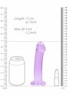 Realistyczne dildo analne na przyssawce fioletowe 17,8 cm