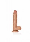 L Realistyczne dildo  z jądrami na przyssawce  23 cm