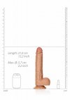 XXL Realistyczne dildo  z jądrami na przyssawce 28 cm