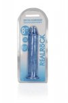 Żelowy realistyczny penis dildo z przyssawką bez jąder niebieski 20cm