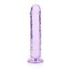 Żelowy realistyczny penis dildo z przyssawką bez jąder fioletowy 20cm