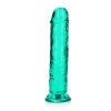 Żelowy realistyczny penis dildo z przyssawką bez jąder zielony 20cm