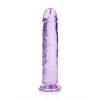 Żelowy realistyczny penis dildo z przyssawką bez jąder fioletowy 23cm
