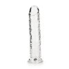 Żelowy realistyczny penis dildo z przyssawką bez jąder przezroczysty 23cm