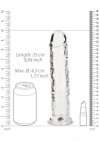 Żelowy realistyczny penis dildo z przyssawką bez jąder przezroczysty 23cm