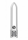 Gustowny mini wibrator metalowy pocisk srebrny