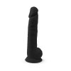 Xxxl ogromny czarny żylasty dildo penis na przyssawce  38 cm