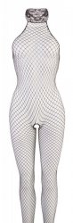 Seksowny siateczkowy bodystocking kombinezon ze stójką S/M