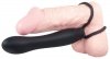 Strap-on nakładka na penisa dildo analne z pierścieniem na jądra 15 cm