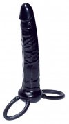 Strap-on nakładka na penisa dildo analne z pierścieniem na jądra 16 cm