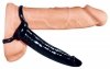 Strap-on nakładka na penisa dildo analne z pierścieniem na jądra 16 cm