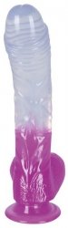 Dildo żelowe na przyssawce dwukolorowe 19 cm