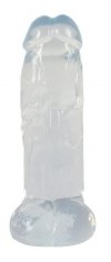 Dildo żelowe na przyssawce penis z jądrami 22 cm