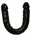 Podwójne elastyczne dildo z żyłami lesbijskie 43 cm