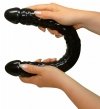 Podwójne elastyczne dildo z żyłami lesbijskie 43 cm