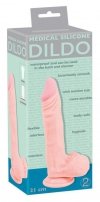 Realistyczne żylaste dildo z jądrami penis na przyssawce 21 cm