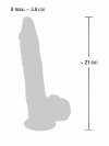 Realistyczne żylaste dildo z jądrami penis na przyssawce 21 cm