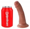 Brązowe realistyczne dildo penis z żyłami na przyssawce 15 cm