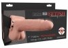 Realistyczne dildo sztuczny penis proteza kutasa z jądrami strap on 17,8 cm