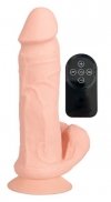 Realistyczne wibrujące dildo na przyssawce z pilotem 28,8 cm