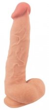 Realistyczne dildo z ruchomą skórką przyssawka 25 cm