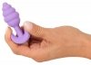 Spiralny korek analny zatyczka z uchwytem  Cuties Plugs fioletowy