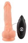 Naturalne dildo z wibracją na przyssawce 17,5 cm
