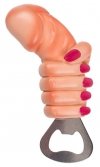 Metal bottle opener willy + hand