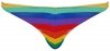 Męskie stringi kolorowe tęczowe Men Thong Rainbow S