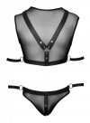 Męskie jockstrapy majtki + top z siateczki czarny Men's top and jock M