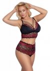 Śliczny komplet bielizny Cottelli szeroka koronka 2XL