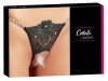 Czarne seksowne stringi z dziurką Cottelli M/L
