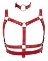 Harness + kajdanki + knebel Bad Kitty Harness Set czerwony