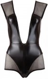 Błyszczące seksowne body dekolt Cottelli XL