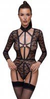 Kuszące sex body z uprzężą i obrożą Cottelli S