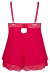 Czerwona sexy koszulka babydoll plus size Cottelli 4XL