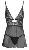 Koronkowa erotyczna koszulka babydoll Cottelli L