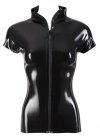 Latex shirt zip black XL
