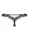 Obsessive Bravelle stringi otwarte czarne  S/M