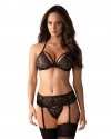 Obsessive 838-SEG-1 komplet 3-częściowy czarny  S/M