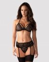 Obsessive 838-SEG-1 komplet 3-częściowy czarny  S/M