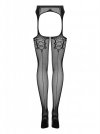 Obsessive Garter stockings S314 czarny  S/M/L