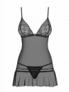 Obsessive Shibu koszulka i stringi czarna L/XL