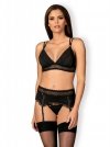 Obsessive Lolitte komplet 3-częściowy czarny L/XL