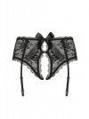 Obsessive Behindy pas do pończoch czarny  S/M