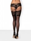 Obsessive Letica pończochy czarne S/M