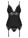 Obsessive 810-COR-1 gorset i stringi czarny L/XL